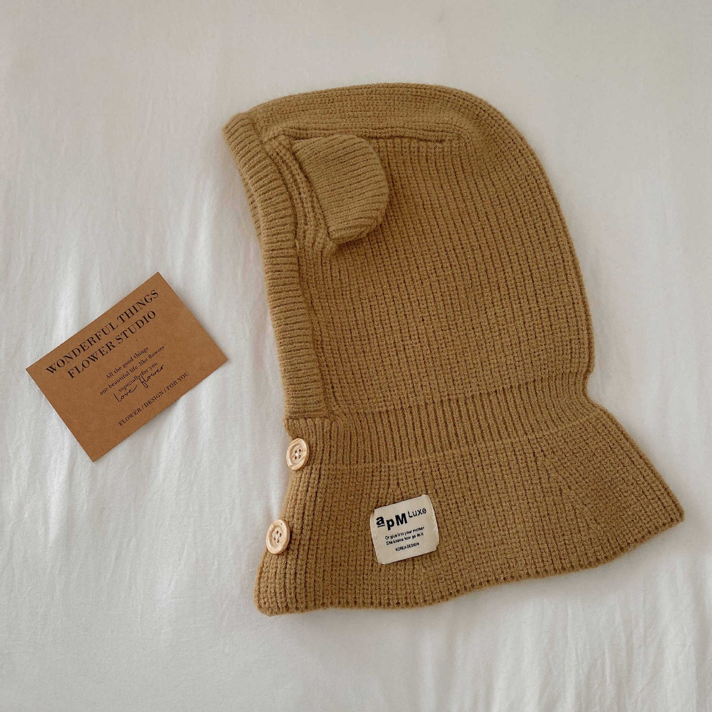 Children's Hat Scarf Integrated Fashion Baby Shawl Woolen Cap