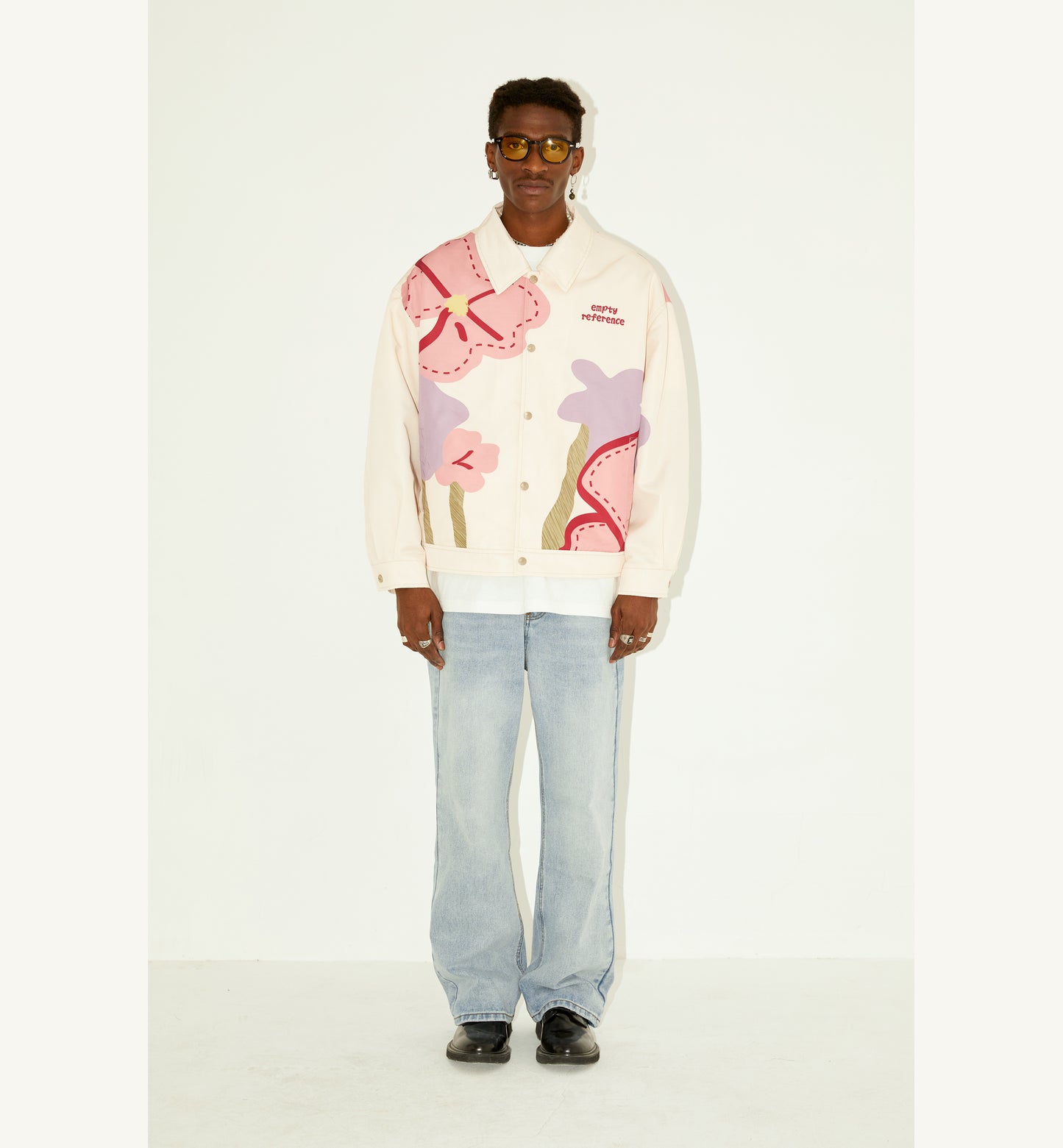 Original Spring Flowers Trend Loose Printed Jacket Coat