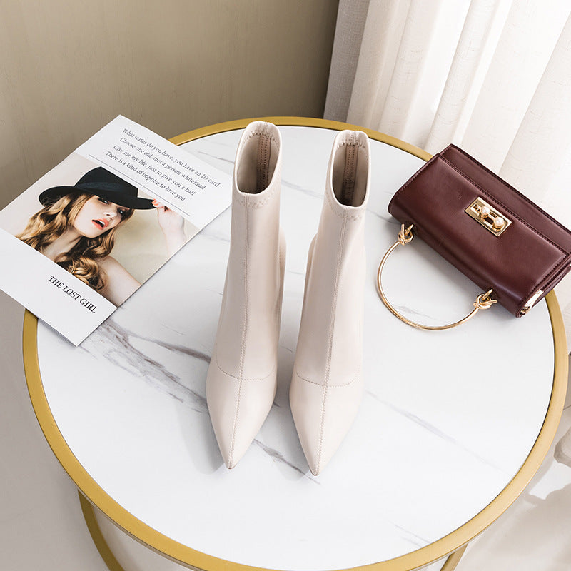 Women's Sexy Pointed Toe Stiletto Ankle Boots
