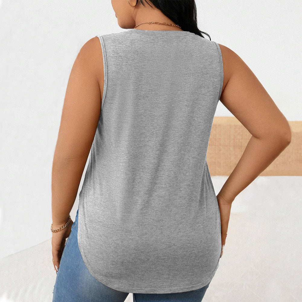 Sports Running Side Slit Sleeveless Vest