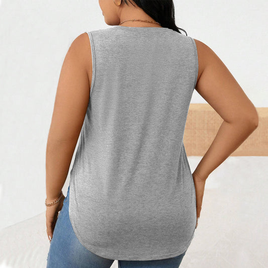Sports Running Side Slit Sleeveless Vest