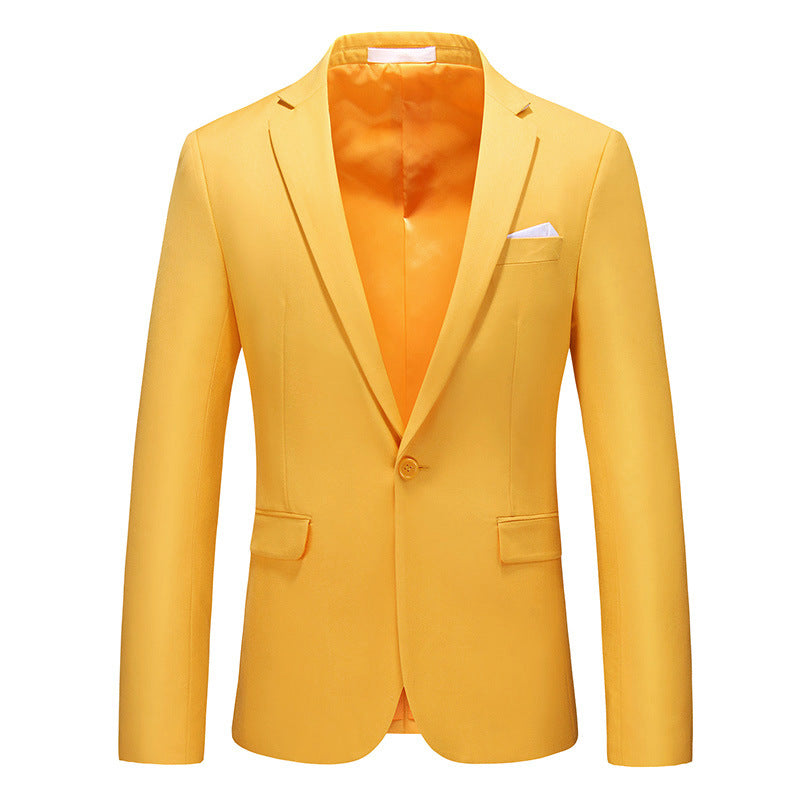 Habitjakke til mænd, koreansk stil, slim fit, business
