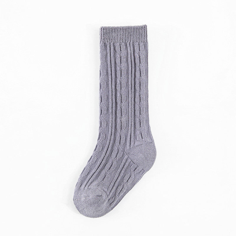 Spring And Summer Combed Cotton Long Tube Baby Knee Length Socks