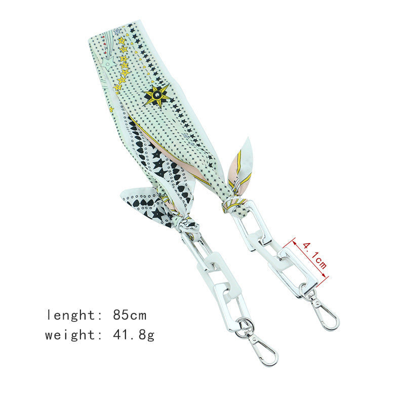 Retro Print Silk Scarf Glasses Chain Hat Windproof Hanging Chain