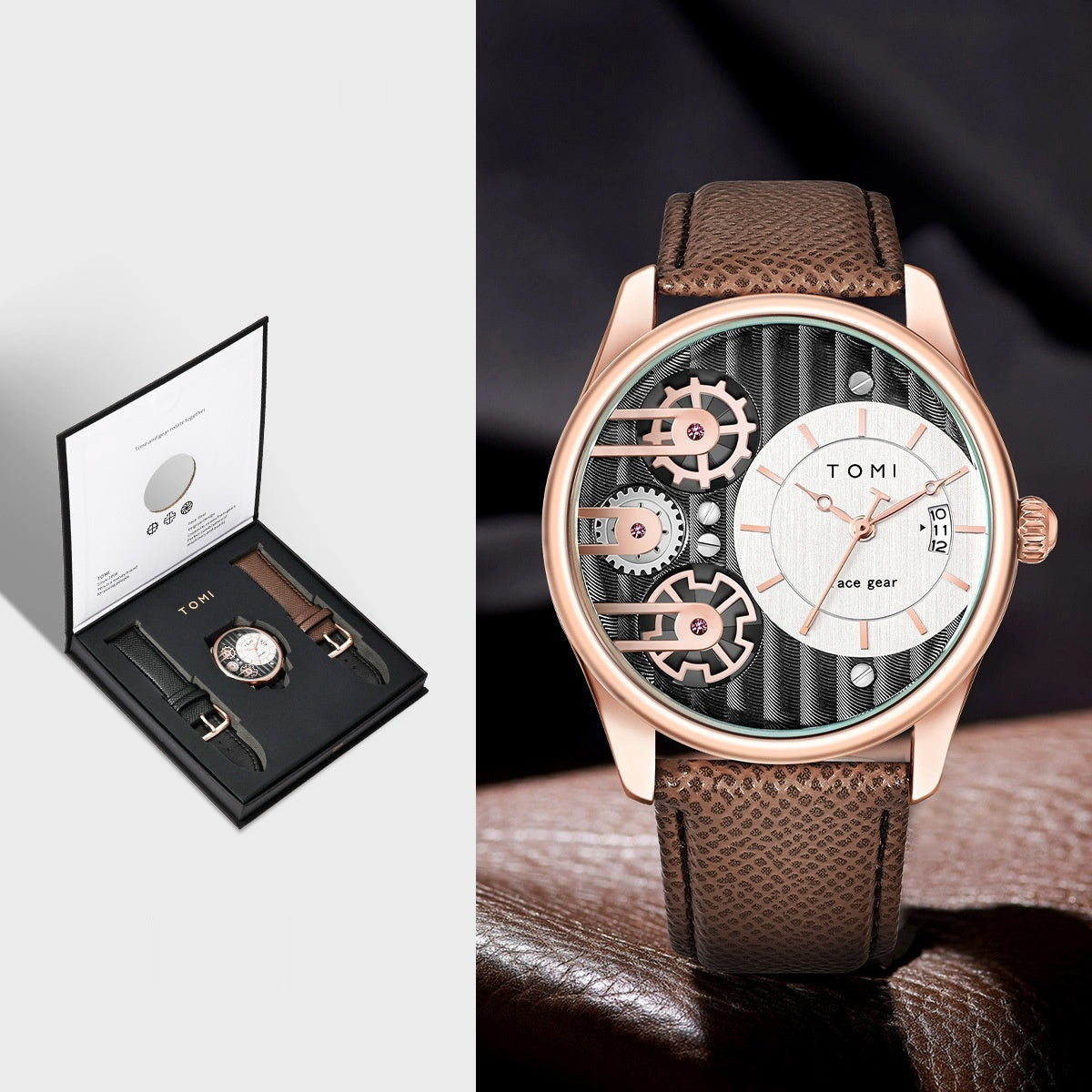 Quartz European Style Hollow-out Gift Box Waterproof Watch
