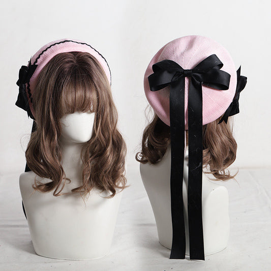 Women's Fashion Simple Bow Plaid Hat
