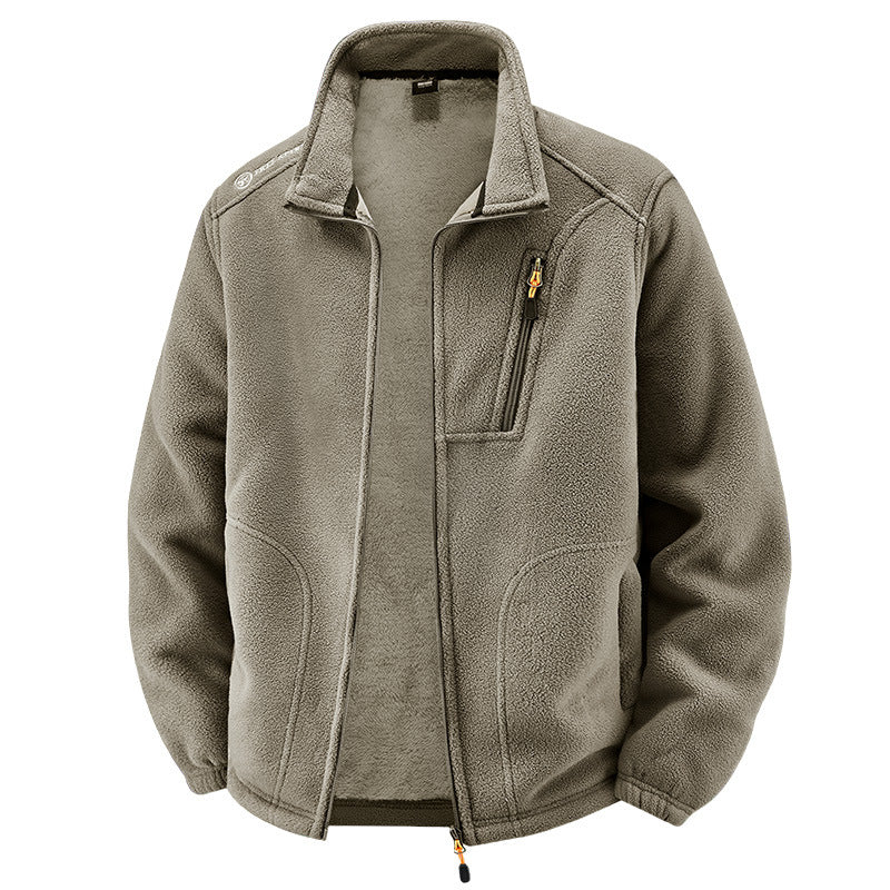 Men's Warm With Velvet Padded Jacket Loose Casual Jacket