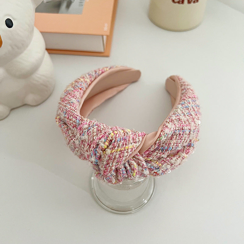Fashion Retro Korean Type Classic Style Woolen Knotted Headband
