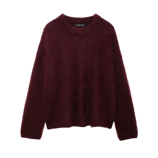 Women's Clothing Large Profile Mohair Blending Pullover Sweater