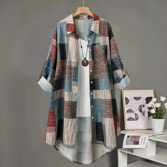 Retro Color-block Casual Outdoor Clothingfresh Comfortable And Stylish