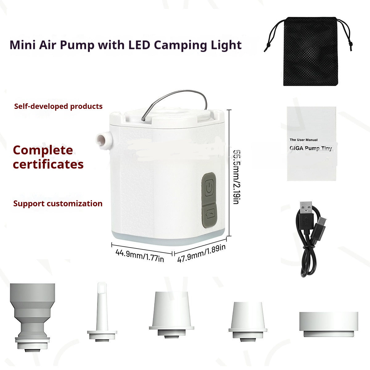 Outdoor Mini Portable Dual Purpose Inflator