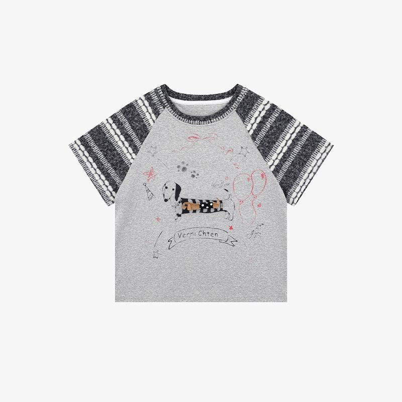Real Shot Retro Spicy Girl Simple Short Sleeve T-shirt