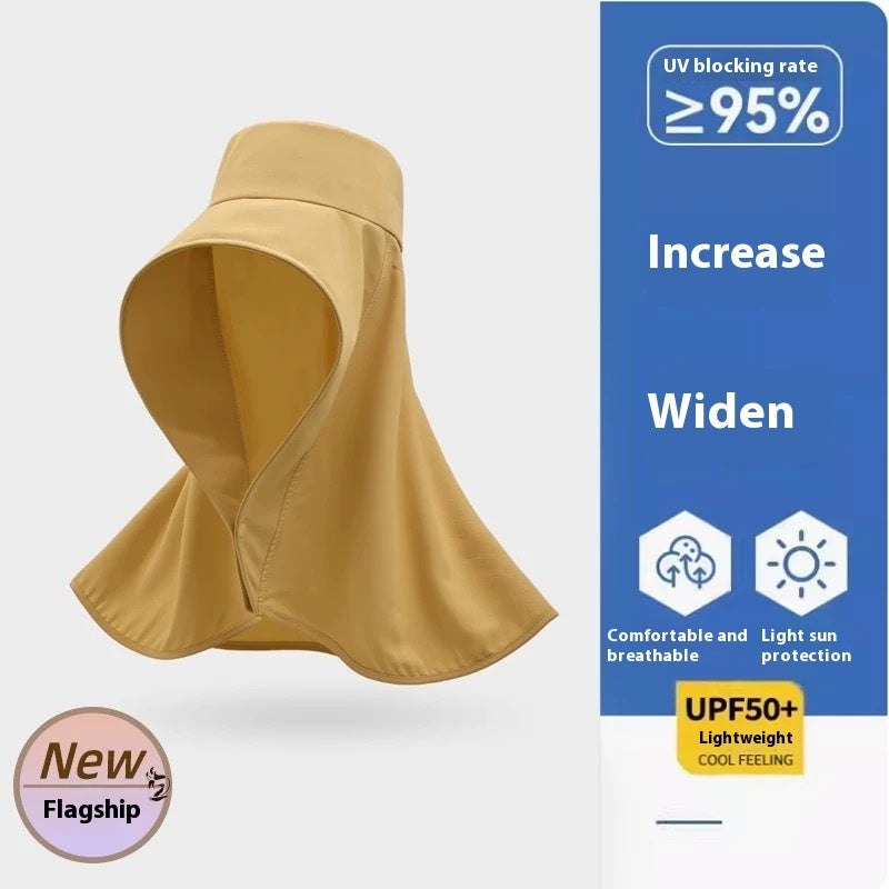 Shawl Sun Hat Plus-sized Sun Protection Foldable