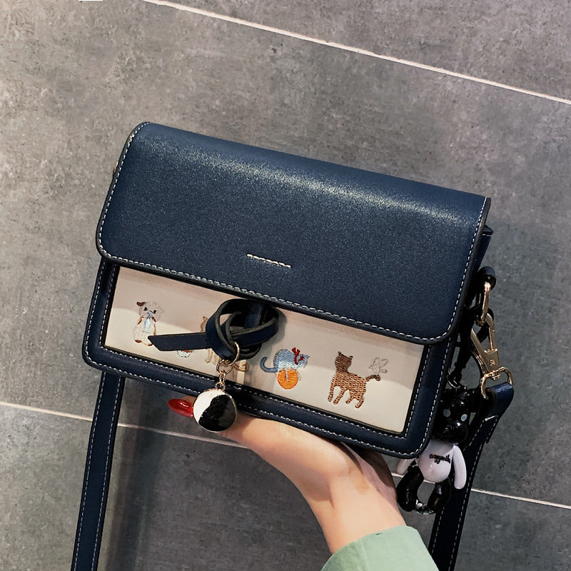 Women's Fashion Messenger Bag Embroidery One Shoulder