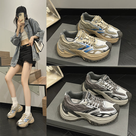 Womens Thick-soled Height-increasing Non-slip Athletic Shoes