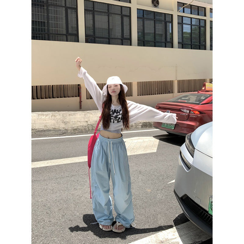 Women's Loose Straight Color Casual Pants