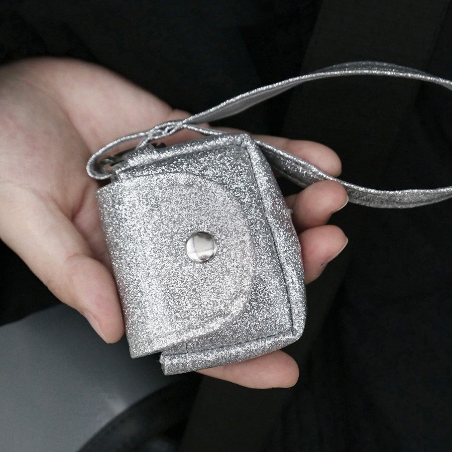 Simple And Niche Silver Wireless Headphone Case
