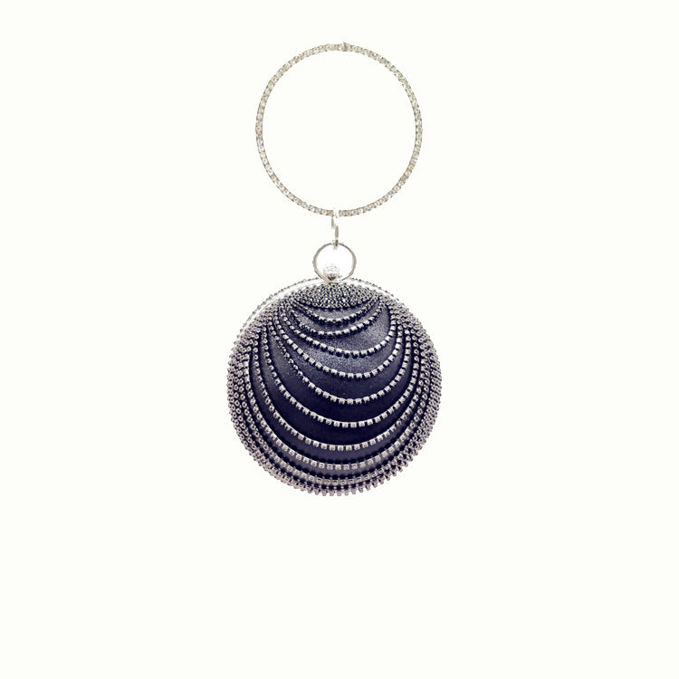 Small Round Spherical Dinner Bag Versatile Handheld Dress Garment Bag Cosmetic Bag