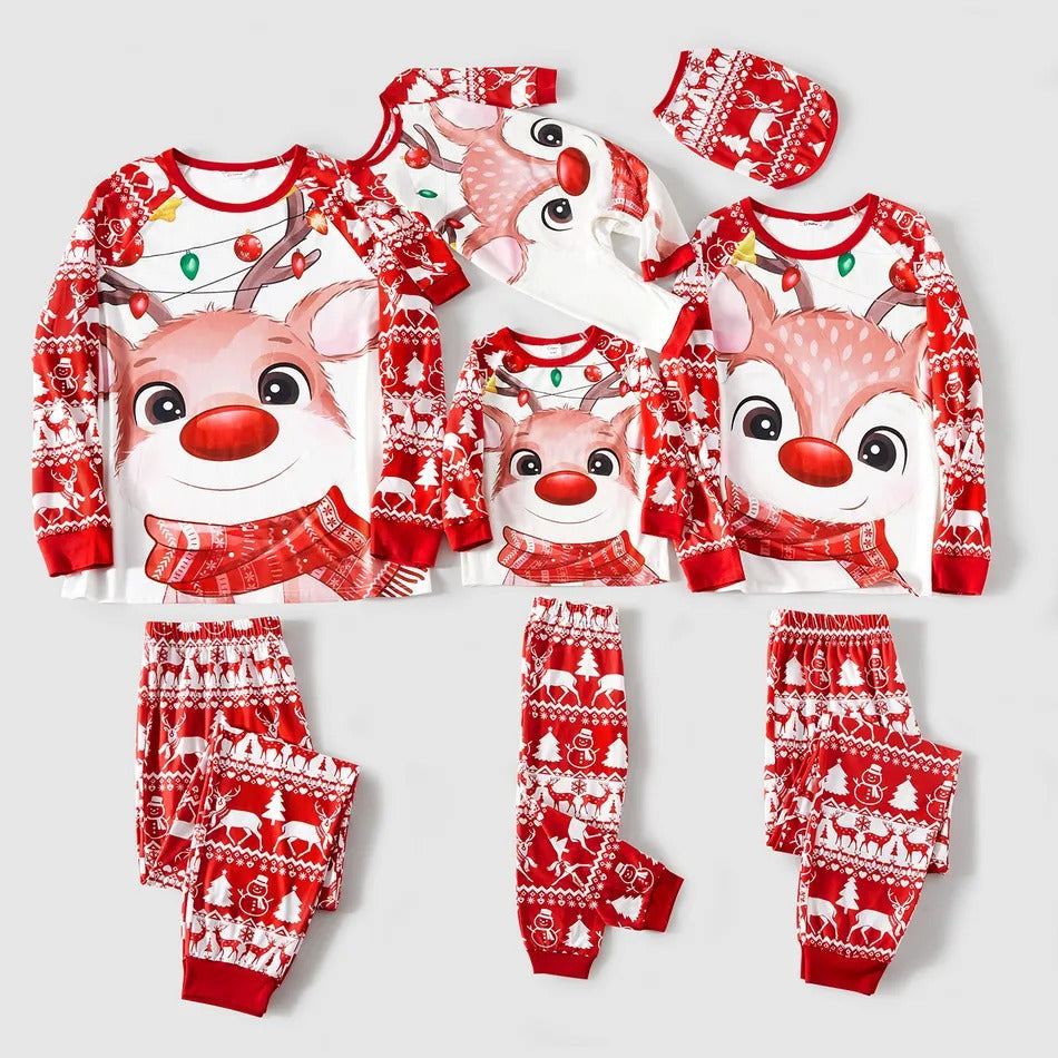 New Fashion Casual Christmas Print Home Wear Parent Child Set