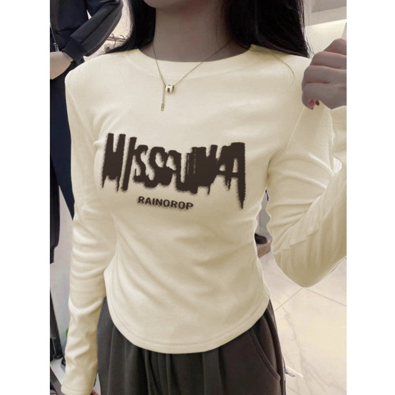 Slimming Off-the-shoulder Design Niche Inner-layer Base Top