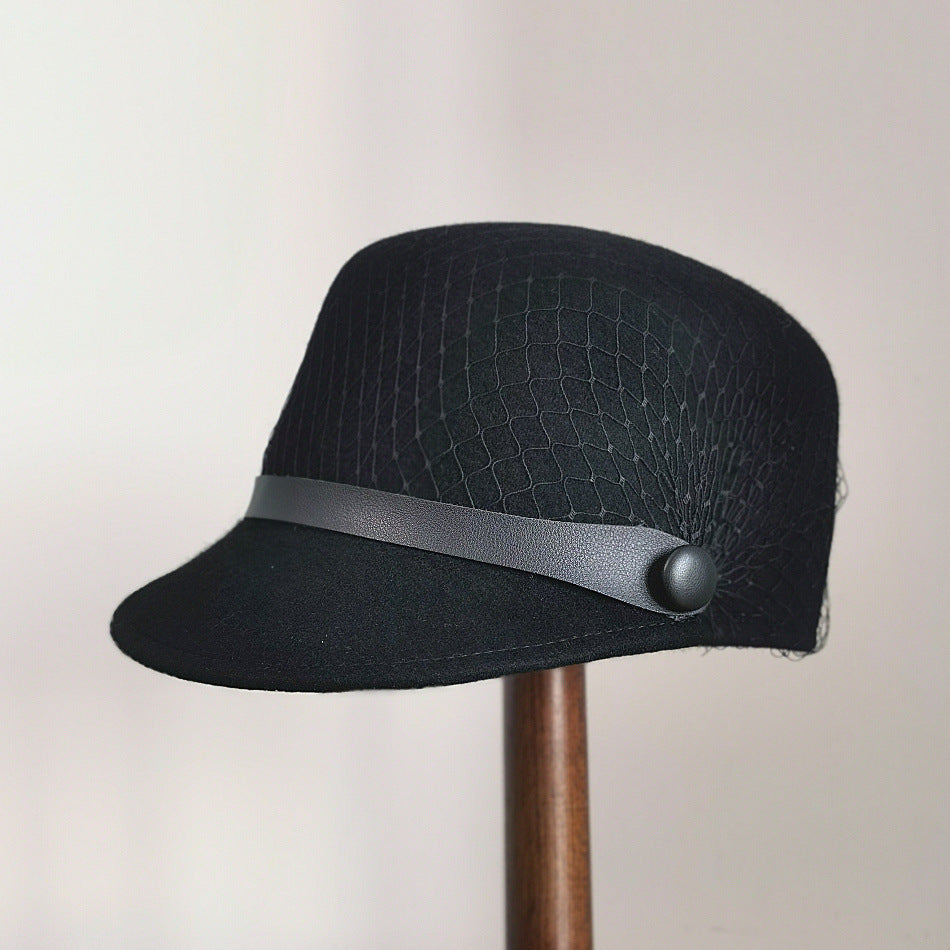 Women's Fashion Casual Mesh Decorative Peaked Hat