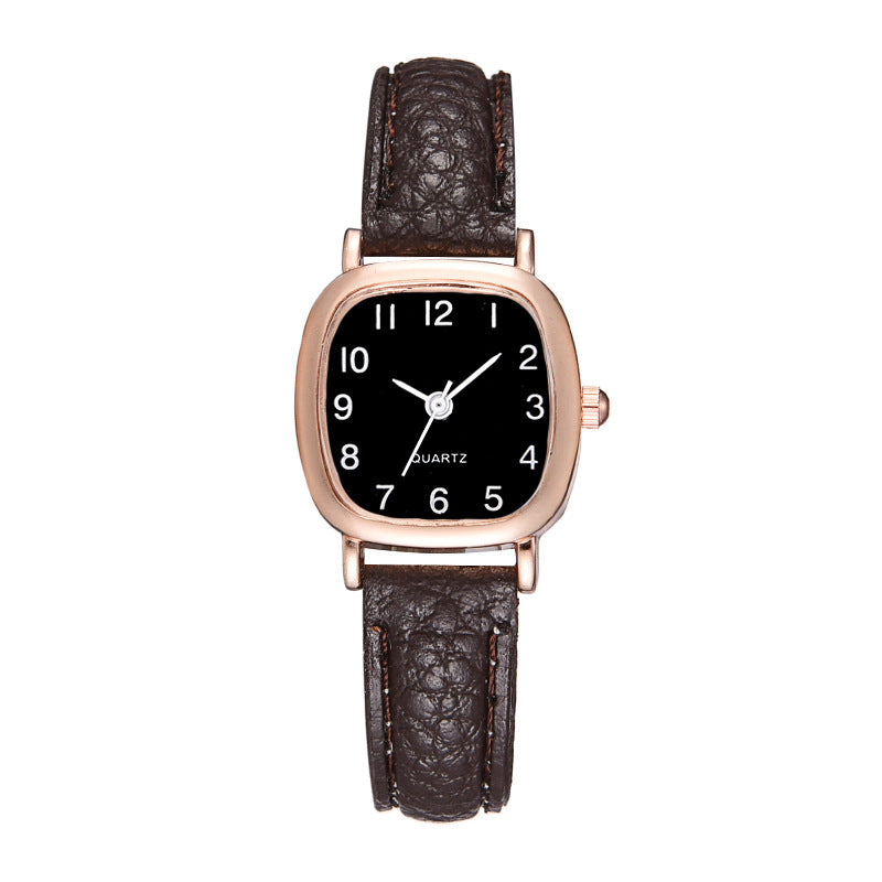 Women's Stainless Steel Imitation Leather Watch