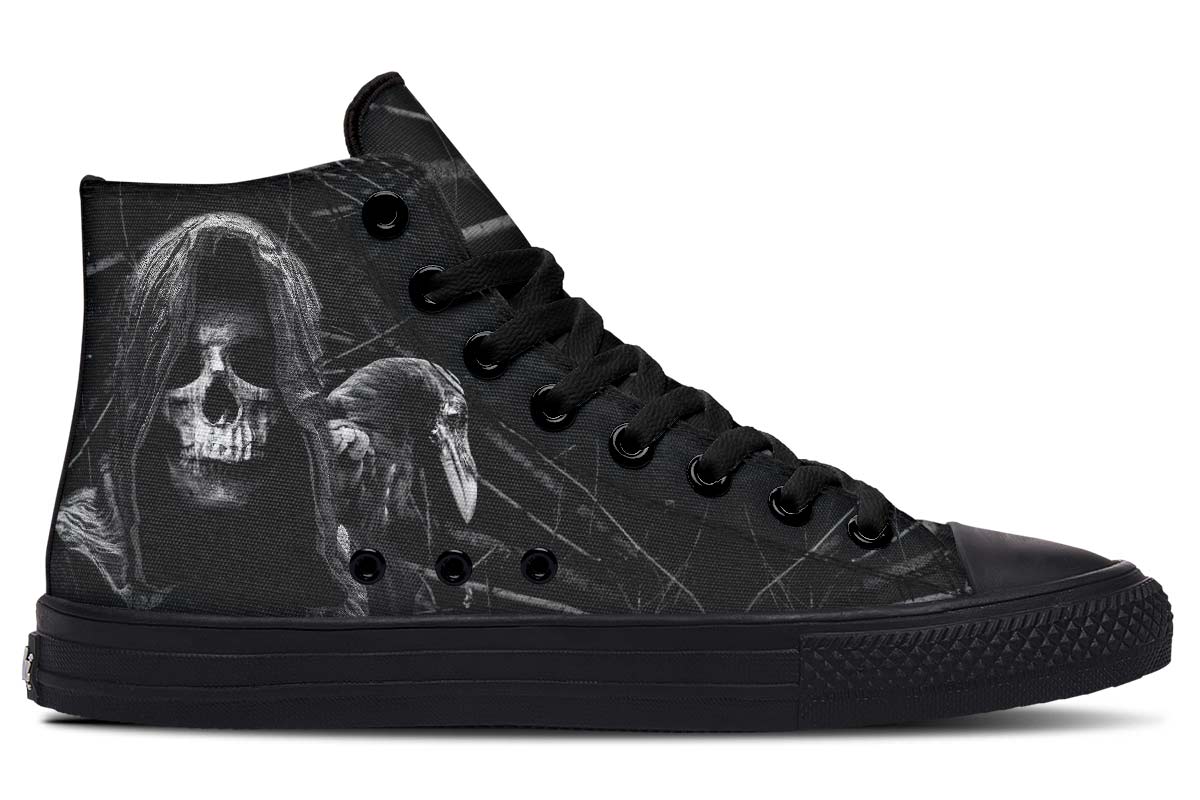 Printed Couple High-top Canvas Shoes