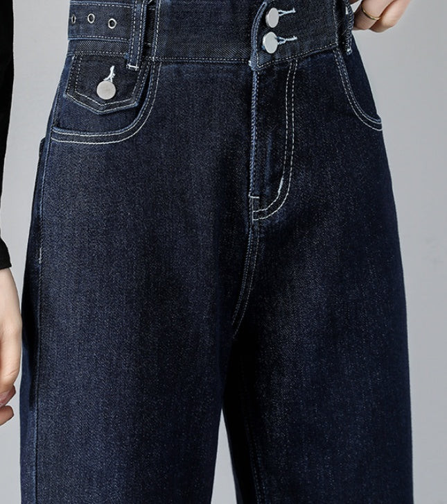 Straight Loose High Waist Slimming Radish Daddy Female Pants