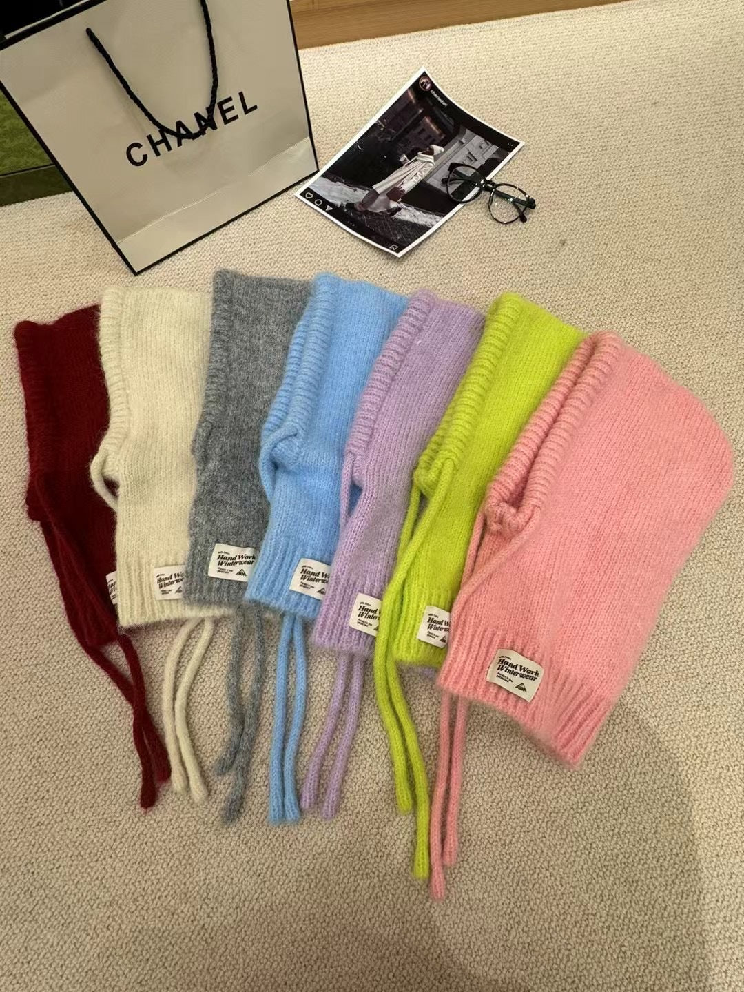 Autumn And Winter New Good-looking Scarf Integrated Knitting Warm Ear Protection