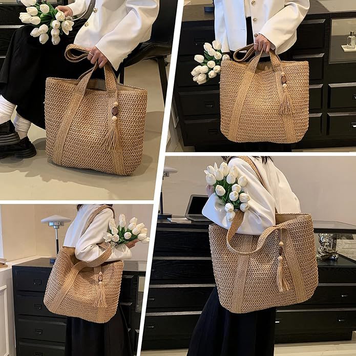 Beach Weaving Tassel Women's Straw Handbag