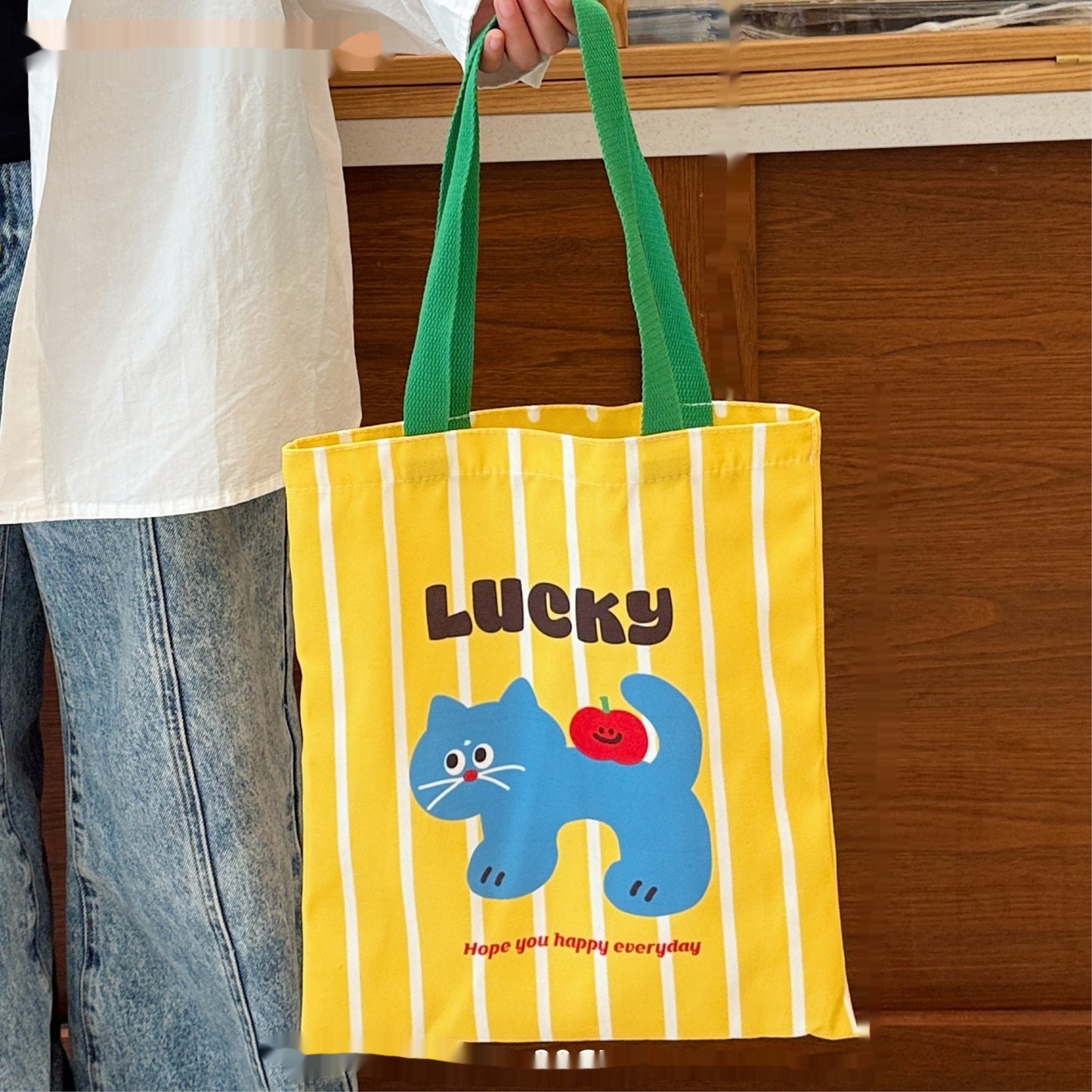 Cute Cartoon Canvas Bag Kitten Canvas Bag