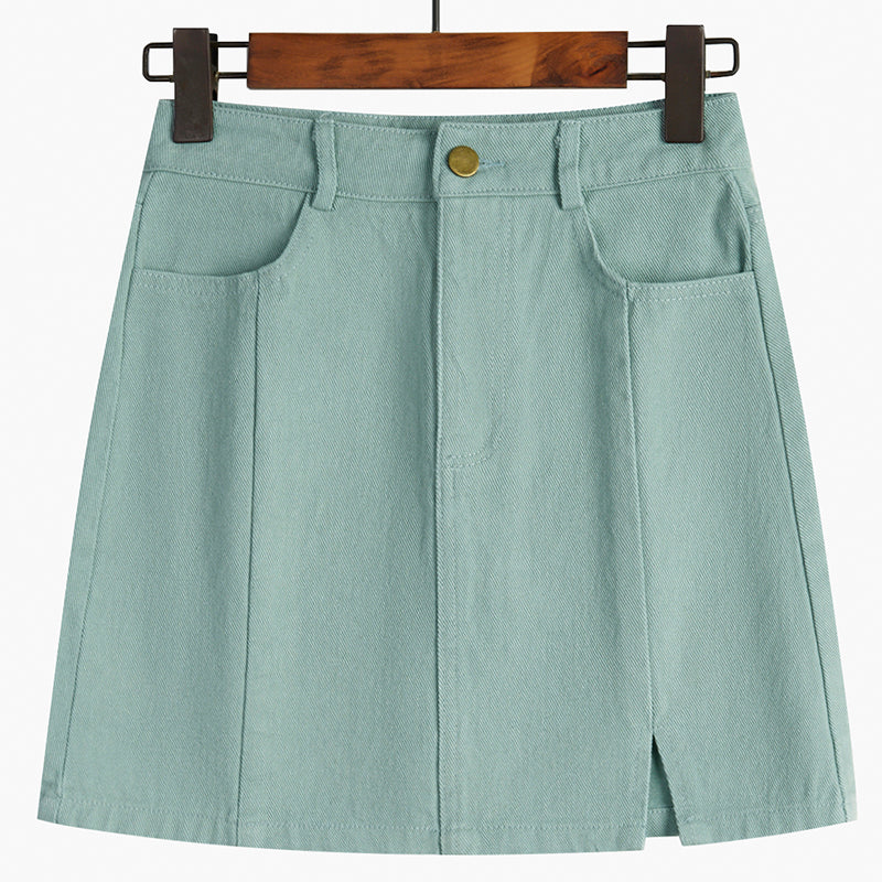 Split Skirt Female High Waist Thin And Irregular In Spring