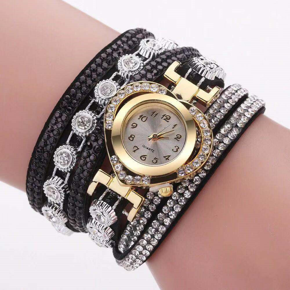 Personality Heart Shape With Diamond Dial Multi-color Bracelet