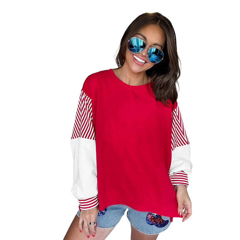 New Loose-fit Casual Round-neck Pullover In Multiple Colors