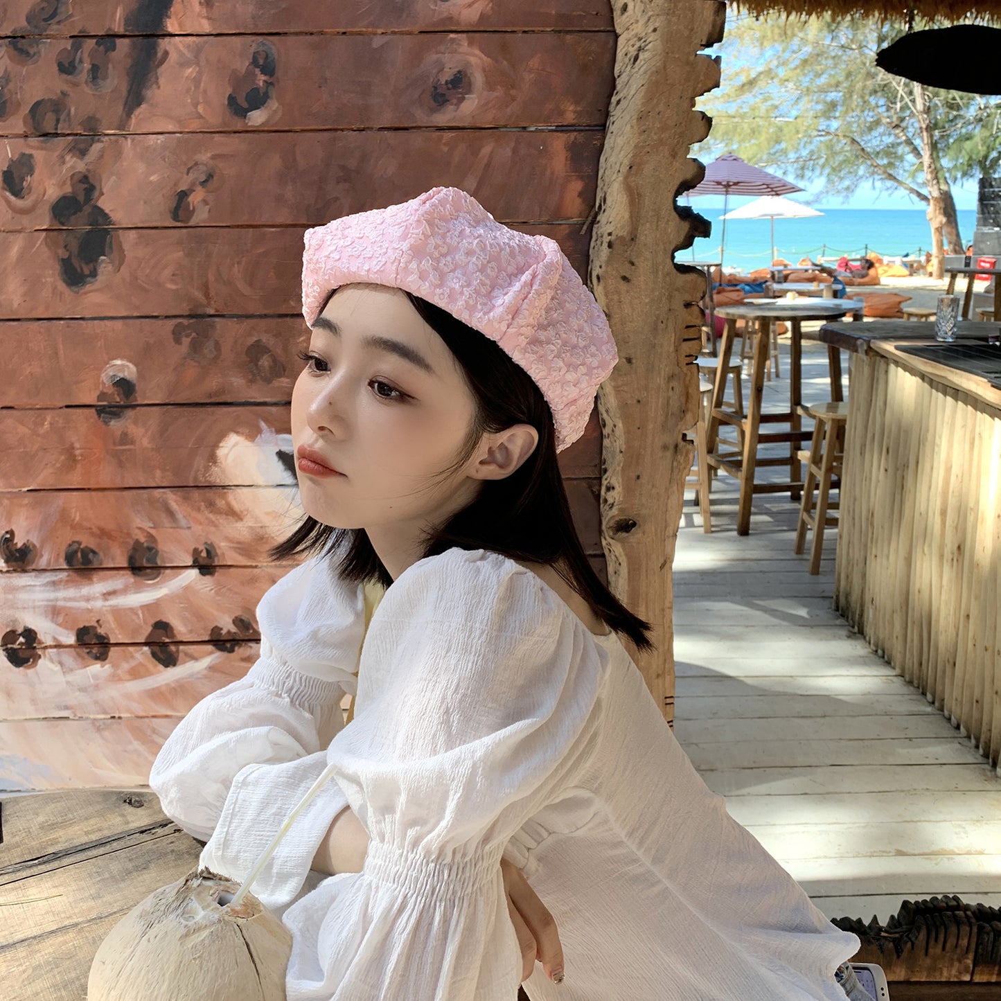 Korean Summer Thin Pleated Painter Hat