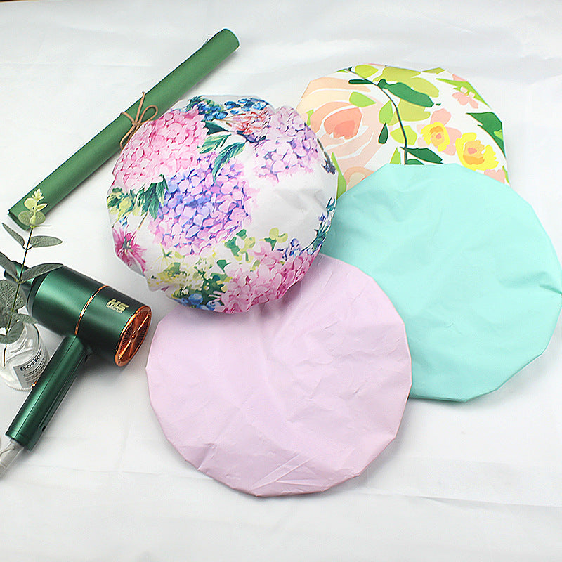 Creative Rustic Printed Dustproof And Waterproof Shower Hat