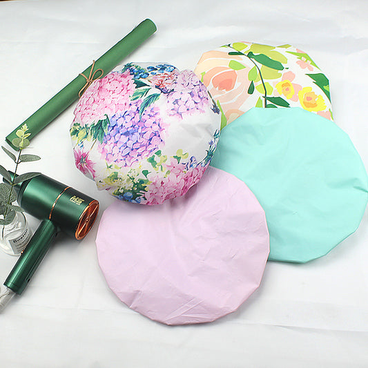 Creative Rustic Printed Dustproof And Waterproof Shower Hat
