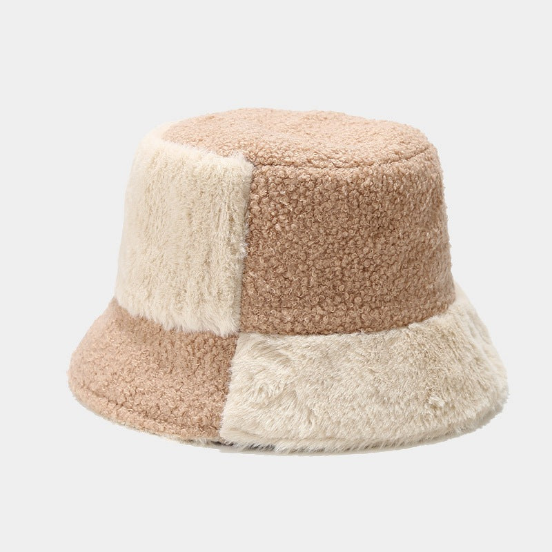 Women's Trendy All-match New Style Stitching Plush Hat