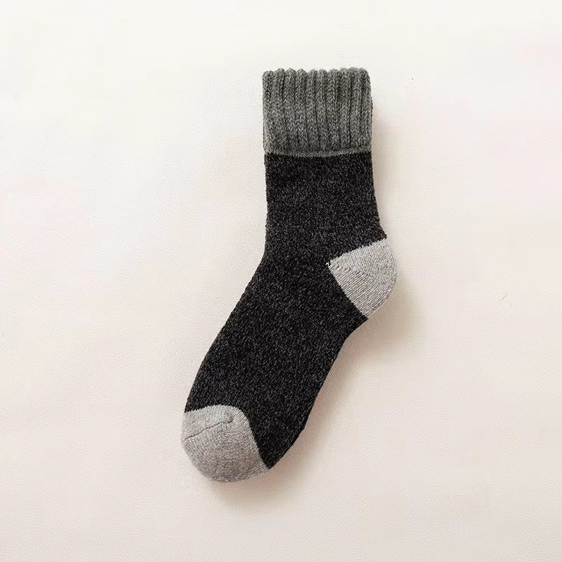 Men's Wool Socks Thickened And Fleece Mid-tube