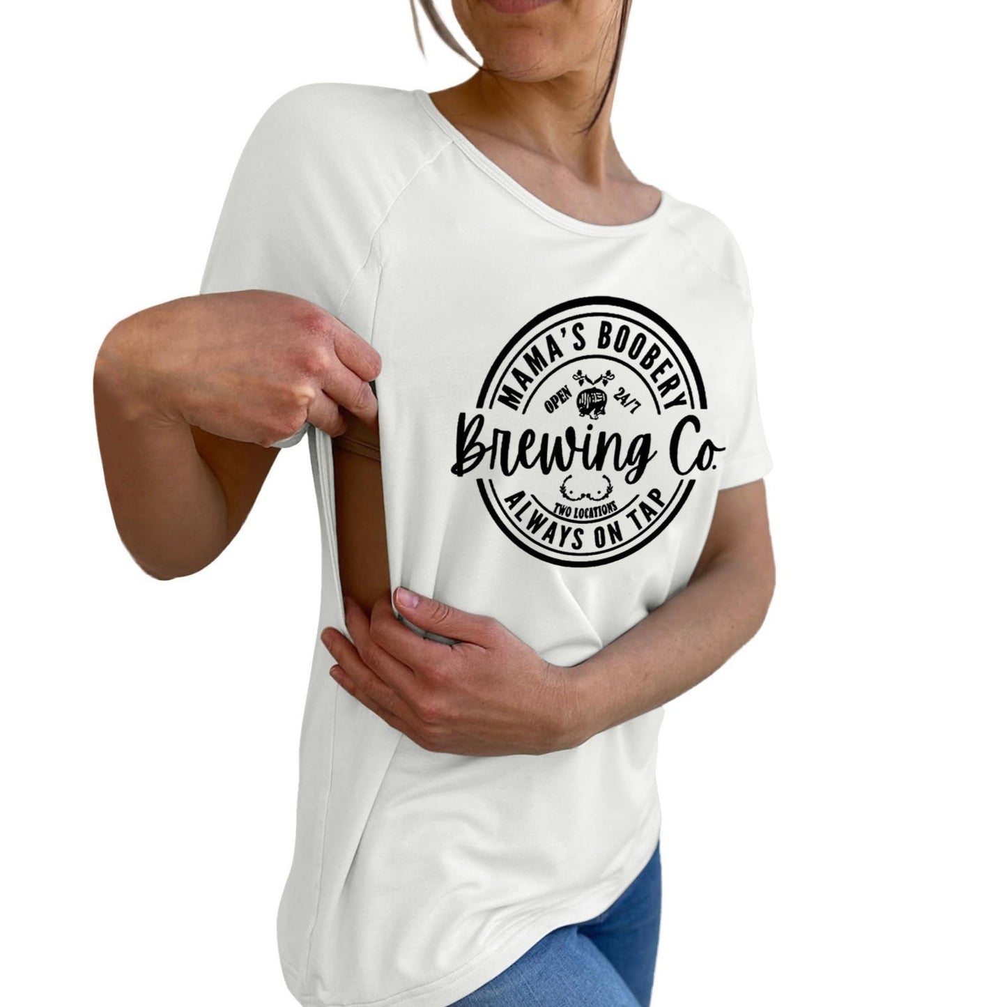 T-shirt til kvinder - kortærmet ventetoppen ammetøj