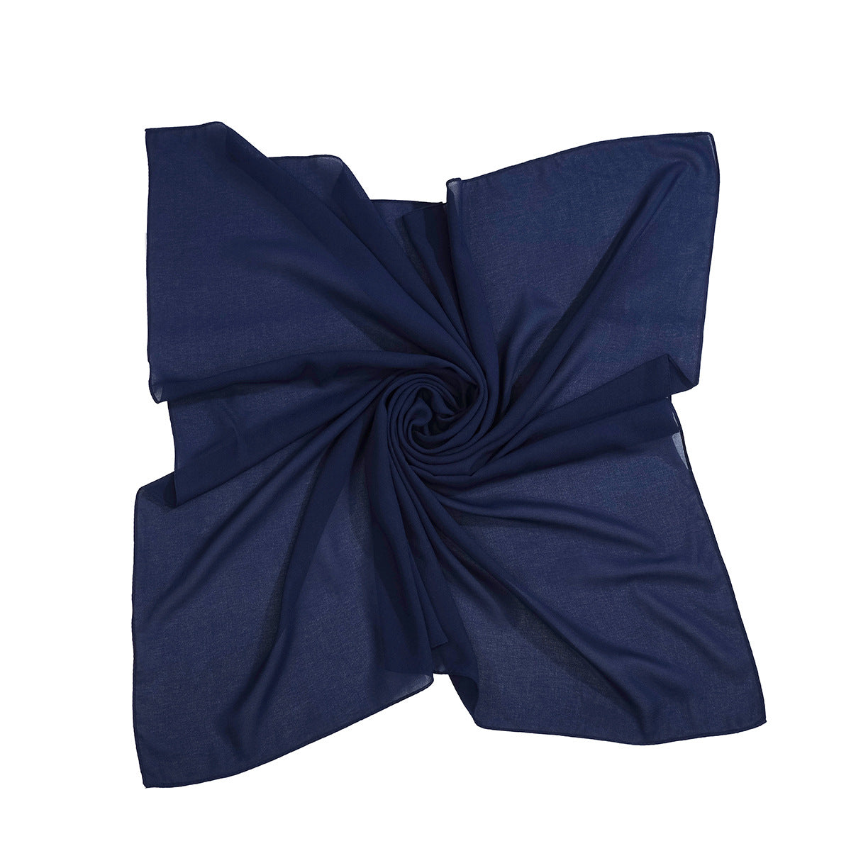 Composite Chiffon Square Scarf Solid Color Headscarf Comfortable And Breathable