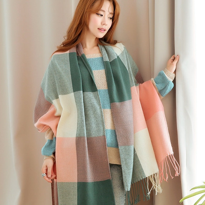 New Autumn And Winter Cashmere Plaid Scarf
