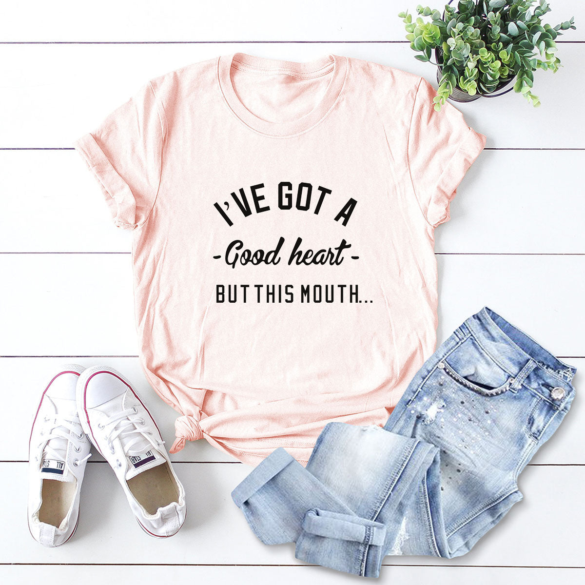 European And American Women's Round Neck Short Sleeve T-shirt