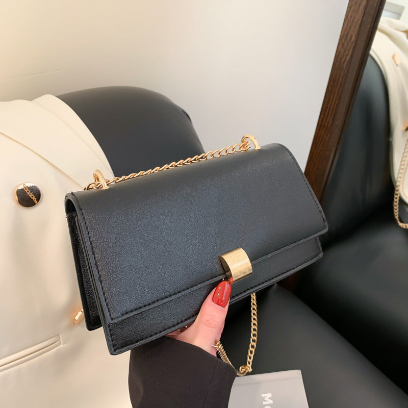 Simple Western Style Popular Korean Shoulder Crossbody Fashion Chain Small Square Bag