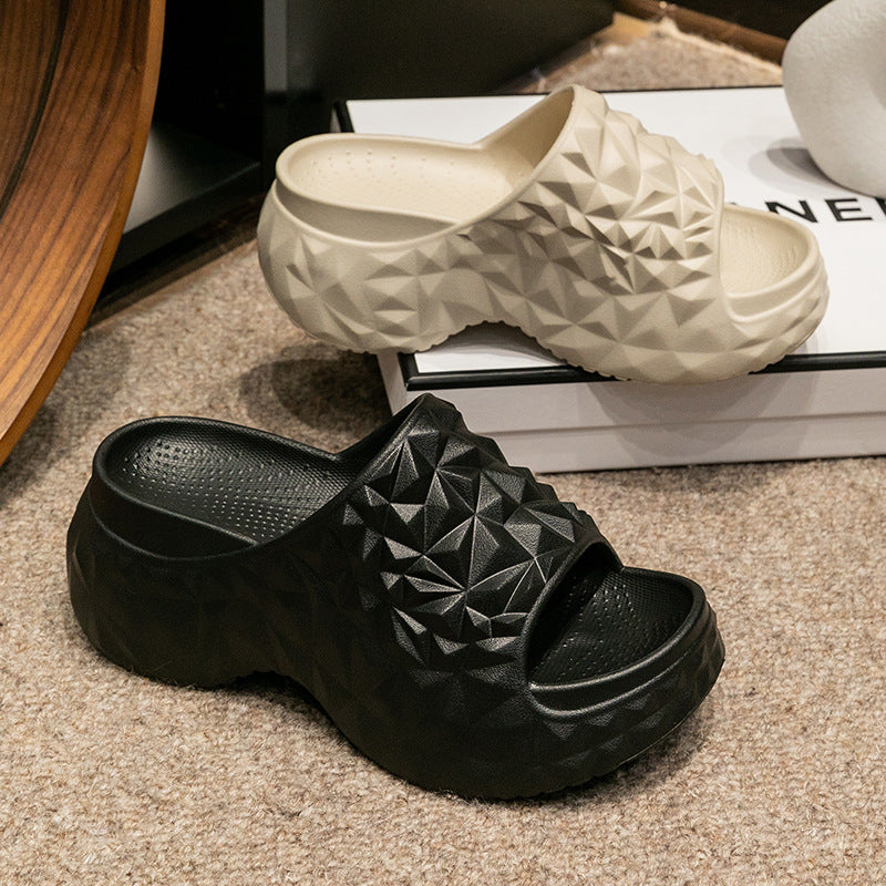 High Heel Eva Slippers Thick Sole Increased Wear-resistant Breathable