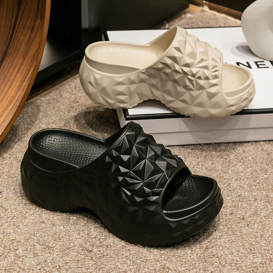 High Heel Eva Slippers Thick Sole Increased Wear-resistant Breathable
