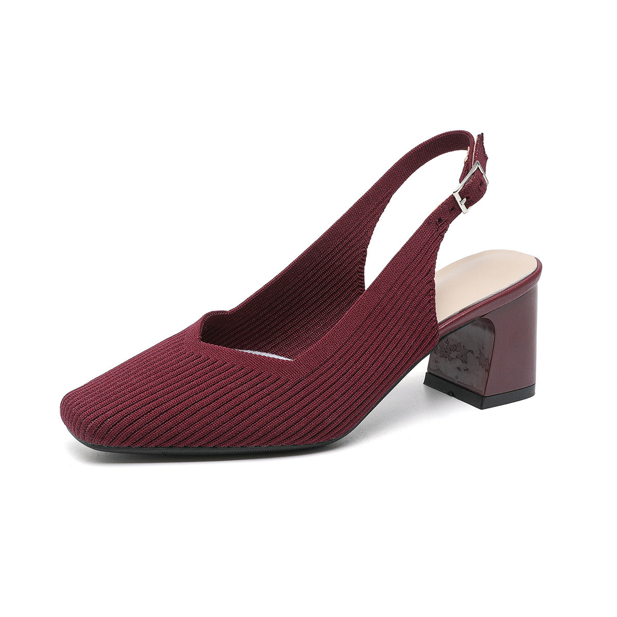 Square Toe Cap High Heel Sandals