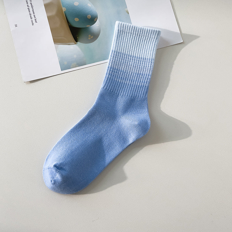 Fashion Gradient Color Street Skateboard Sports Socks