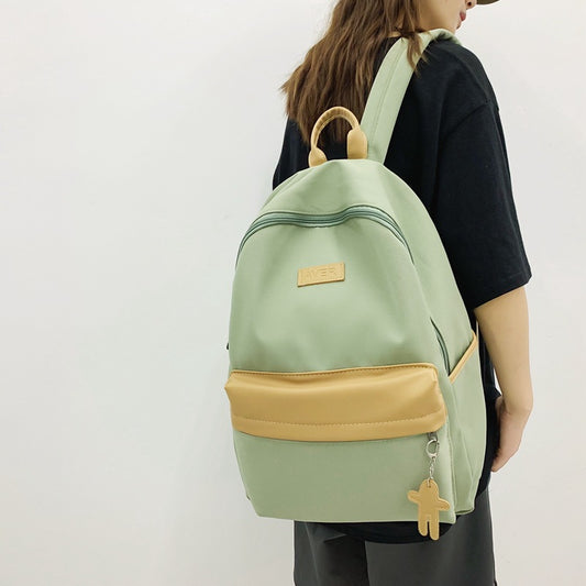 Large Capacity Color Blocking Student Bag