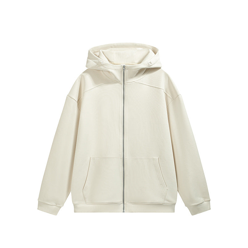 Smart Temperature Control Velvet Zipper Hooded Jacket